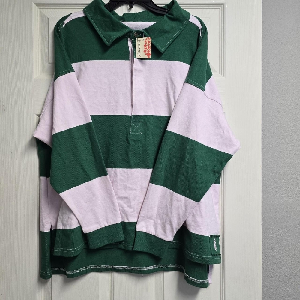 Nwt FREE PEOPLE Oversized rugby Small